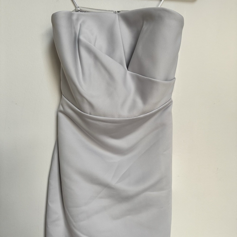 Strapless Bodycon Maxi Dress High Slit Evening Formal Gown Dress 8 Prom Glam - Picture 8 of 13